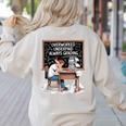 Overworked Underpaid Always Grading Teacher Women's Sweatshirt Back Print Sand Overworked Underpaid Always Grading Teacher Women's Sweatshirt Back Print Sand