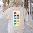 Paint Palette ArtSet Halloween Costume For Teachers Students For Men Women Kids Women's Sweatshirt Back Print Sand Paint Palette ArtSet Halloween Costume For Teachers Students For Men Women Kids Women's Sweatshirt Back Print Sand