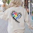 Para Heart Teacher Paraprofessional Paraeducator Men Women Women's Sweatshirt Back Print Sand Para Heart Teacher Paraprofessional Paraeducator Men Women Women's Sweatshirt Back Print Sand