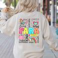 Para Paraprofessional Paraeducator Teacher Back To School Women's Sweatshirt Back Print Sand Para Paraprofessional Paraeducator Teacher Back To School Women's Sweatshirt Back Print Sand