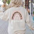 Paraprofessional Rainbow Para Teacher Parapro Women's Sweatshirt Back Print Sand Paraprofessional Rainbow Para Teacher Parapro Women's Sweatshirt Back Print Sand