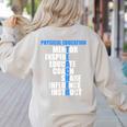 PE Physical Education Teacher For PE Teacher Women's Sweatshirt Back Print Sand PE Physical Education Teacher For PE Teacher Women's Sweatshirt Back Print Sand