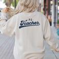 PE Teacher Cute Vintage Graphic Physical Education Teacher Women's Sweatshirt Back Print Sand PE Teacher Cute Vintage Graphic Physical Education Teacher Women's Sweatshirt Back Print Sand