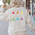 Periodic Elements Chemistry Lovers Science Teacher Women's Sweatshirt Back Print Sand
