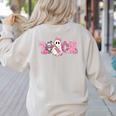 Pink Ghost Teach Halloween Teacher In Spooky Season Women's Sweatshirt Back Print Sand Pink Ghost Teach Halloween Teacher In Spooky Season Women's Sweatshirt Back Print Sand