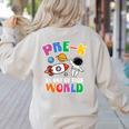 Pre-K Student Teacher Astronaut Space Back To School Women's Sweatshirt Back Print Sand