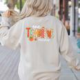 Preppy One Thankful Teacher Coquette Thanksgiving Teacher Women's Sweatshirt Back Print Sand Preppy One Thankful Teacher Coquette Thanksgiving Teacher Women's Sweatshirt Back Print Sand