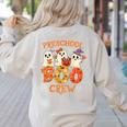 Preschool Boo Crew Halloween Costume For Teacher Kids Women's Sweatshirt Back Print Sand Preschool Boo Crew Halloween Costume For Teacher Kids Women's Sweatshirt Back Print Sand