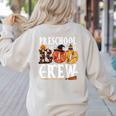 Preschool Boo Crew Teacher Halloween Women's Sweatshirt Back Print Sand