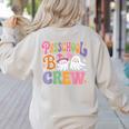 Preschool Boo Crew Preschool Teacher Student Halloween Women's Sweatshirt Back Print Sand