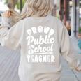 Public School Teacher Vintage Public Education Pride Women's Sweatshirt Back Print Sand Public School Teacher Vintage Public Education Pride Women's Sweatshirt Back Print Sand
