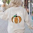 Pumpkin Music Teacher Halloween Fall Music Notes Autumn Women's Sweatshirt Back Print Sand Pumpkin Music Teacher Halloween Fall Music Notes Autumn Women's Sweatshirt Back Print Sand