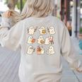 Pumpkin Pi Math Teacher Geek Women's Sweatshirt Back Print Sand