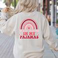 Rainbow Homeschool Mom Teacher I Go To School In My Pajamas Women's Sweatshirt Back Print Sand Rainbow Homeschool Mom Teacher I Go To School In My Pajamas Women's Sweatshirt Back Print Sand