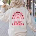 Rainbow Retro Homeschool Mom Teacher I Teach In My Pajamas Women's Sweatshirt Back Print Sand Rainbow Retro Homeschool Mom Teacher I Teach In My Pajamas Women's Sweatshirt Back Print Sand