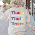 There Their They'Re English Teacher Grammar Memes Women's Sweatshirt Back Print Sand There Their They'Re English Teacher Grammar Memes Women's Sweatshirt Back Print Sand