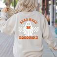 Read More Books Cute Ghost Reading Book Teacher Halloween Women's Sweatshirt Back Print Sand Read More Books Cute Ghost Reading Book Teacher Halloween Women's Sweatshirt Back Print Sand