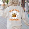 Read More Books Halloween Retro Pumpkin Reading Fall Teacher Women's Sweatshirt Back Print Sand Read More Books Halloween Retro Pumpkin Reading Fall Teacher Women's Sweatshirt Back Print Sand