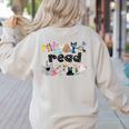 Read Children's Books Teacher Women's Sweatshirt Back Print Sand