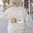 Reading 67 Six Seven Meme English Teacher Book Lover Women's Sweatshirt Back Print Sand Reading 67 Six Seven Meme English Teacher Book Lover Women's Sweatshirt Back Print Sand