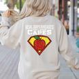 Real Superheroes Don't Wear Capes Teacher Shirt Teaching Te Women's Sweatshirt Back Print Sand