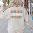 Regulation Before Expectation Cute ABA SPED Teacher Therapy Women's Sweatshirt Back Print Sand Regulation Before Expectation Cute ABA SPED Teacher Therapy Women's Sweatshirt Back Print Sand