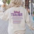 Retiring Teacher Tshirt For Retired Teachers For Men Women Women's Sweatshirt Back Print Sand