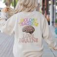 Retro BIOLOGY TEACHERS LOVE BRAINS This Is My Scary STEM Women's Sweatshirt Back Print Sand Retro BIOLOGY TEACHERS LOVE BRAINS This Is My Scary STEM Women's Sweatshirt Back Print Sand