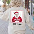 Retro All Done Christmas Special Ed Teacher Team Santa Women Women's Sweatshirt Back Print Sand Retro All Done Christmas Special Ed Teacher Team Santa Women Women's Sweatshirt Back Print Sand