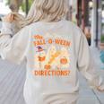 Retro Are You Fall O Ween Directions Ghost Teacher Spooky Women's Sweatshirt Back Print Sand Retro Are You Fall O Ween Directions Ghost Teacher Spooky Women's Sweatshirt Back Print Sand