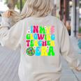 Retro Groovy In My Glowing Teacher Era Happy Teacher's Day Women's Sweatshirt Back Print Sand Retro Groovy In My Glowing Teacher Era Happy Teacher's Day Women's Sweatshirt Back Print Sand