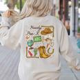 Retro Howdy Pre-K Back To School Western Teacher Women's Sweatshirt Back Print Sand Retro Howdy Pre-K Back To School Western Teacher Women's Sweatshirt Back Print Sand