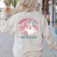 Retro Pink Christmas Santa's Favorite Art Teacher Artist Women's Sweatshirt Back Print Sand