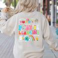 Retro Play Is Learning Kindergarten Teacher Team Women Women's Sweatshirt Back Print Sand Retro Play Is Learning Kindergarten Teacher Team Women Women's Sweatshirt Back Print Sand