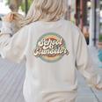 Retro School Counselor Back To School Teacher Squad Crew Women's Sweatshirt Back Print Sand Retro School Counselor Back To School Teacher Squad Crew Women's Sweatshirt Back Print Sand