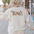 Retro Teacher Western Country Cowboy Cowgirl Back To School Women's Sweatshirt Back Print Sand
