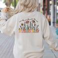 Retro Vintage Floral Principal Shirt For Women Teachers Day Women's Sweatshirt Back Print Sand