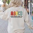 Rock Abcd Back To School Abcd Preschool Teacher Appreciation Women's Sweatshirt Back Print Sand Rock Abcd Back To School Abcd Preschool Teacher Appreciation Women's Sweatshirt Back Print Sand