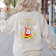 Rockin 50 Days Of School 50th Day Of School Teacher Student Men Women Girls Kids Women's Sweatshirt Back Print Sand