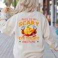 This Is My Scary Gym Teacher Costume Pumpkin Halloween Men Women Women's Sweatshirt Back Print Sand