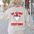 This Is My Scary Science Teacher Costume Ghost Halloween Women's Sweatshirt Back Print Sand