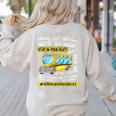School Bus Driver Life Last Day Of School Teacher Kids Women's Sweatshirt Back Print Sand
