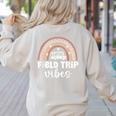 School Bus Trip Vibes Students Teachers Students Field Trip Women's Sweatshirt Back Print Sand School Bus Trip Vibes Students Teachers Students Field Trip Women's Sweatshirt Back Print Sand