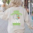 School Psychologists Love Brains Halloween Teacher Counselor Women's Sweatshirt Back Print Sand