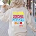 School Social Worker Teacher Caseworker Public Servant LSW Women's Sweatshirt Back Print Sand School Social Worker Teacher Caseworker Public Servant LSW Women's Sweatshirt Back Print Sand