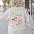 Science Teacher Alphabet Science Is All Around Us Teacher Women's Sweatshirt Back Print Sand
