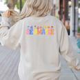 Se Amable Be Kind In Spanish Groovy Teacher Flowers Women's Sweatshirt Back Print Sand Se Amable Be Kind In Spanish Groovy Teacher Flowers Women's Sweatshirt Back Print Sand