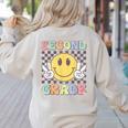 Second Grade Teachers Boys Girls Smile Face 2nd Grade Team Women's Sweatshirt Back Print Sand