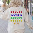 Sign Language Alphabet For ASL Interpreter Deaf Teacher Stud For Men Women Girls Kids Women's Sweatshirt Back Print Sand