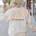 Basic Sign Language Speech Pathology Aac Sped Teacher Women's Sweatshirt Back Print Sand Basic Sign Language Speech Pathology Aac Sped Teacher Women's Sweatshirt Back Print Sand